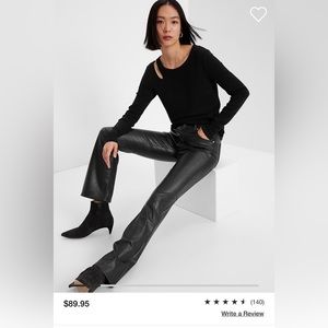NWT Gap faux leather boot cut pants size 8 29”